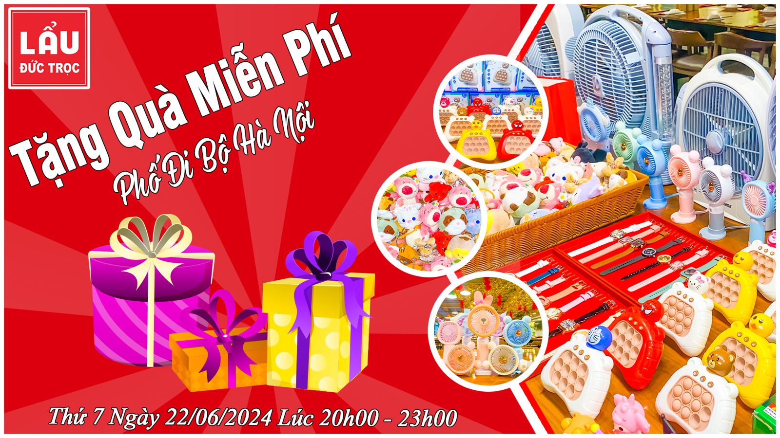 Tặng quà và tổ chức trò chơi miễn phí trên Phố Đi Bộ