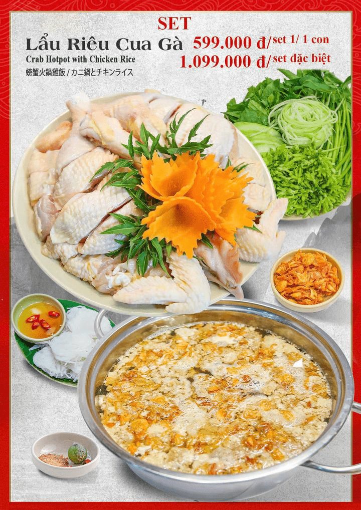Trang menu nhà hàng Lẩu Đức Trọc số 7