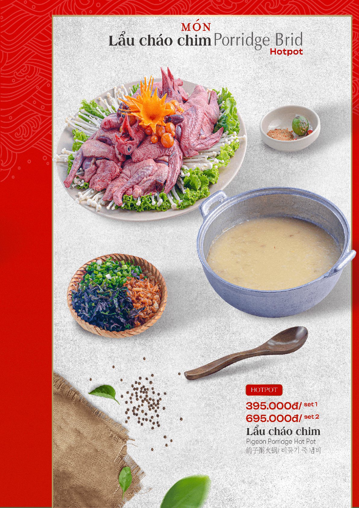 Trang menu nhà hàng Lẩu Đức Trọc số 9