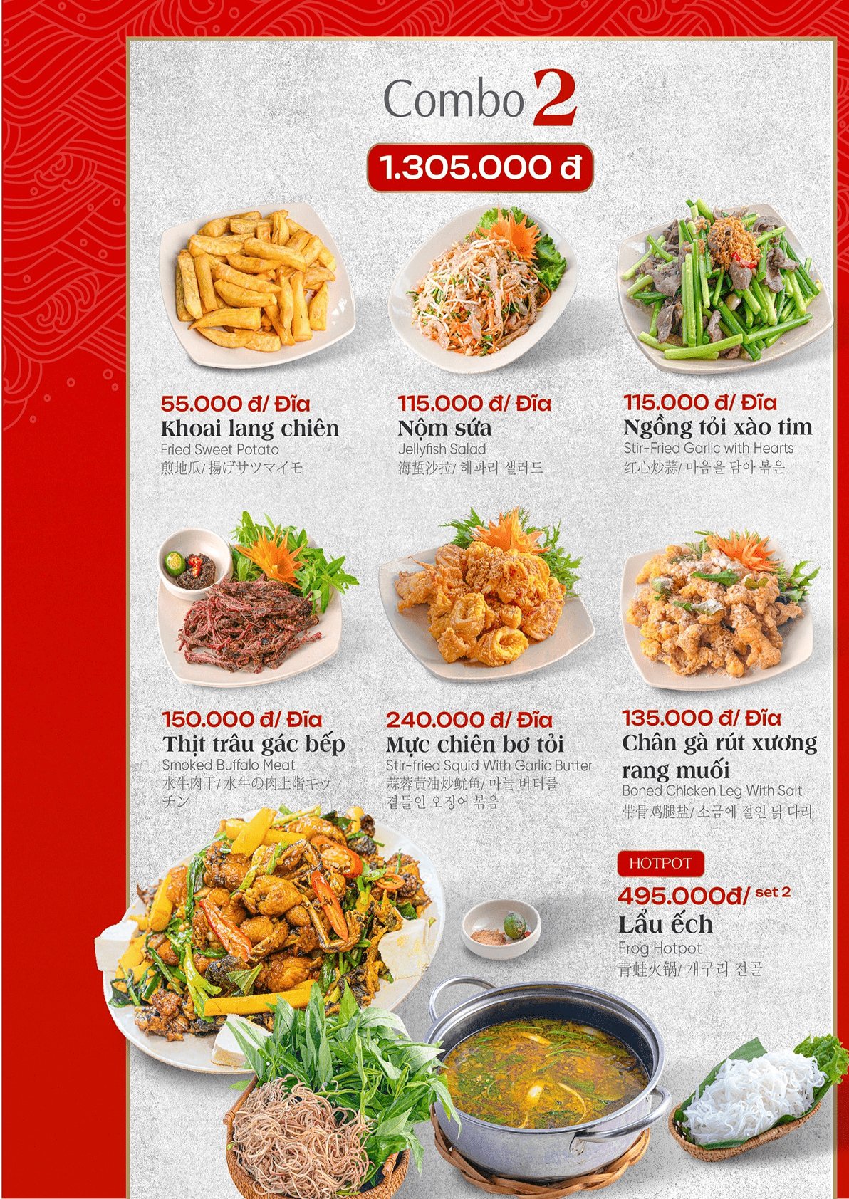 Trang menu nhà hàng Lẩu Đức Trọc số 20