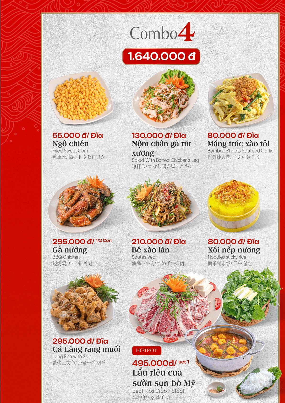Trang menu nhà hàng Lẩu Đức Trọc số 22