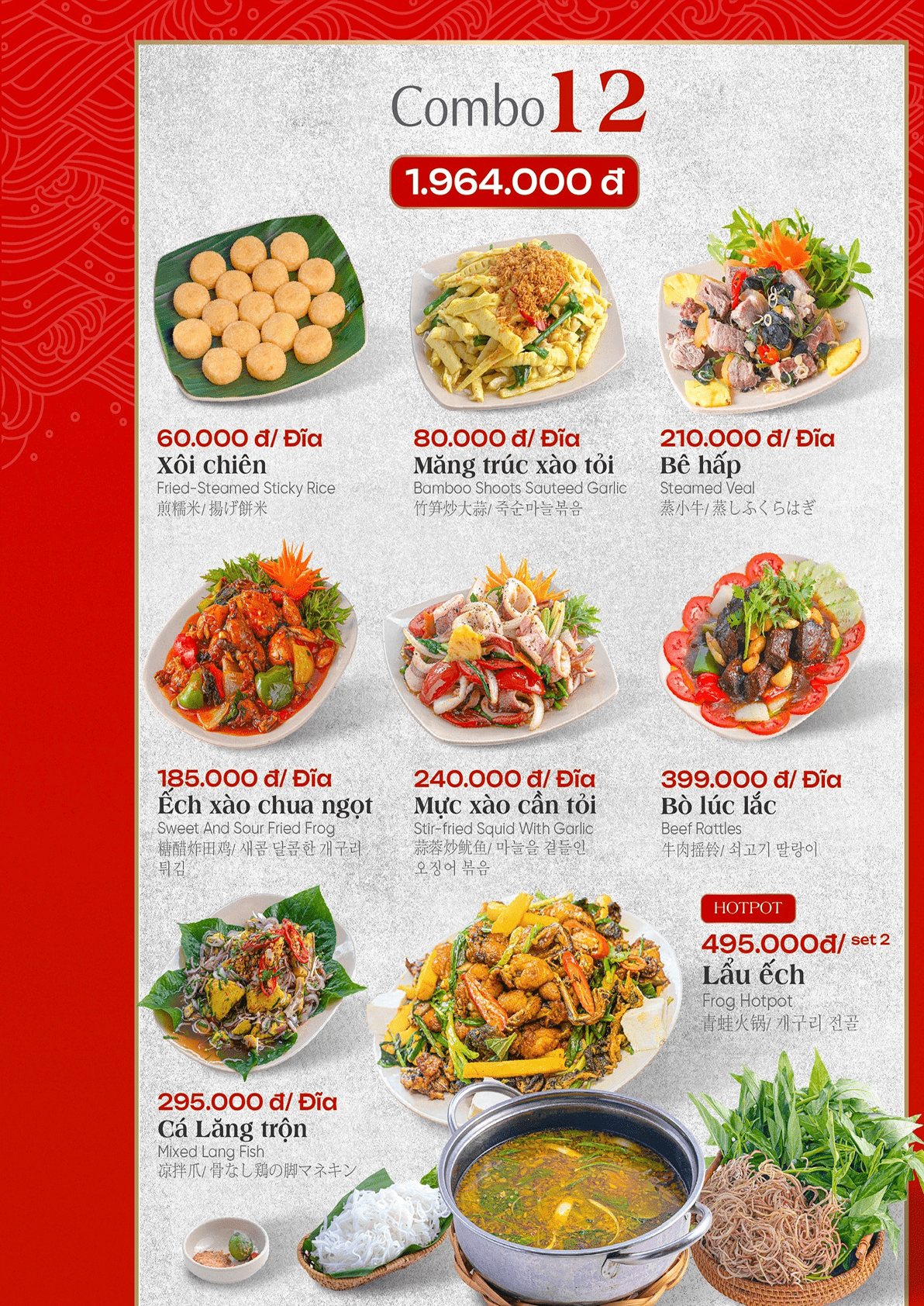 Trang menu nhà hàng Lẩu Đức Trọc số 30