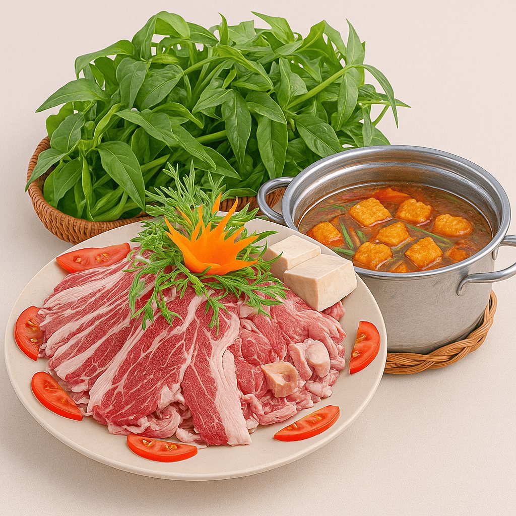 Lẩu riêu cua ba chỉ sườn sụn