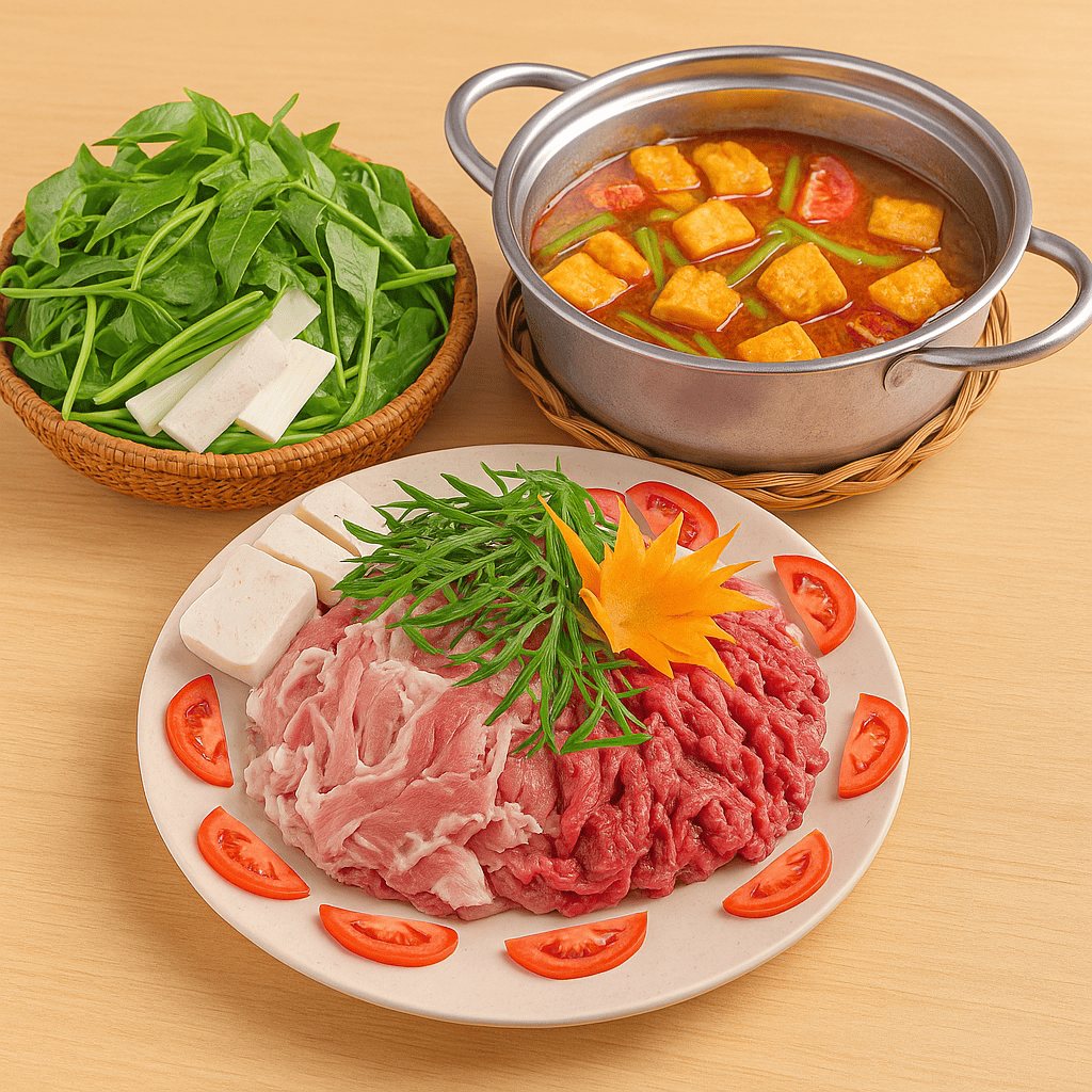 Lẩu riêu cua bắp bò sườn sụn