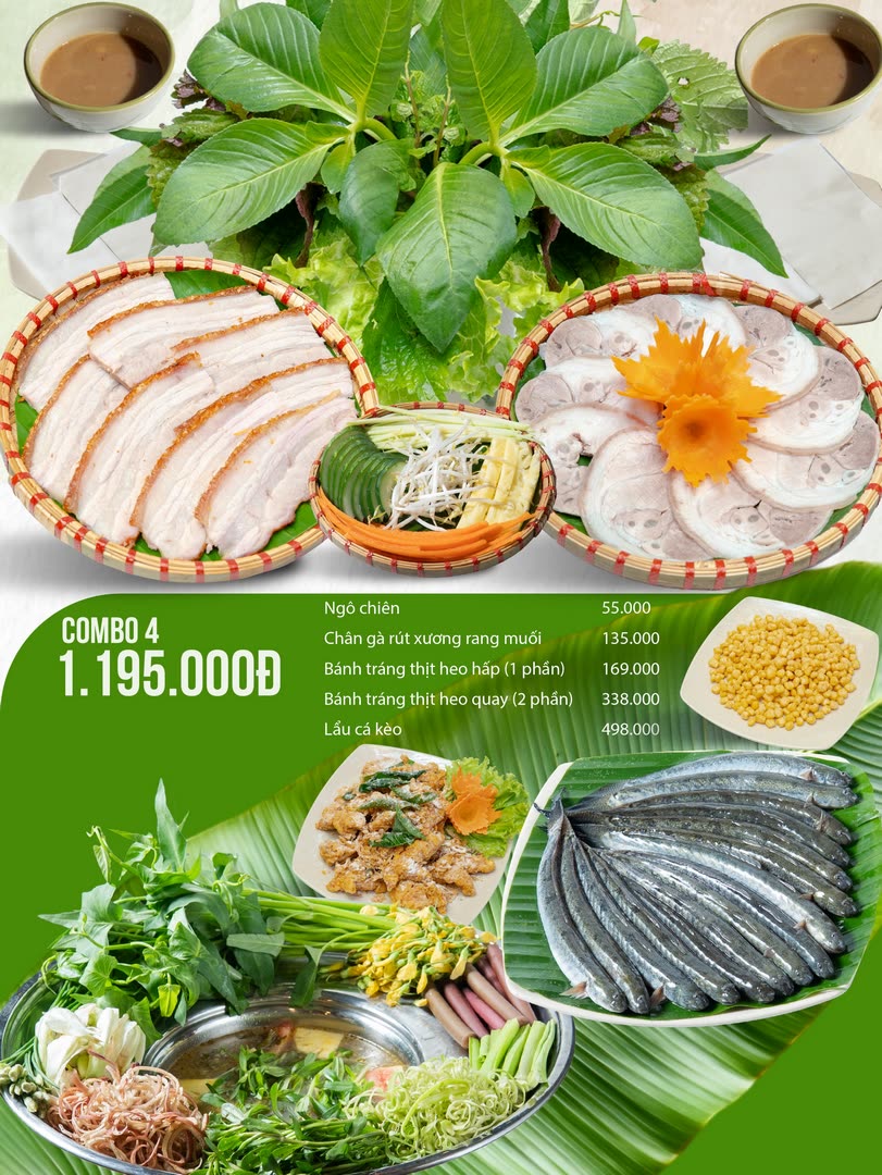 Combo 4: Bánh tráng – Lẩu cá kèo