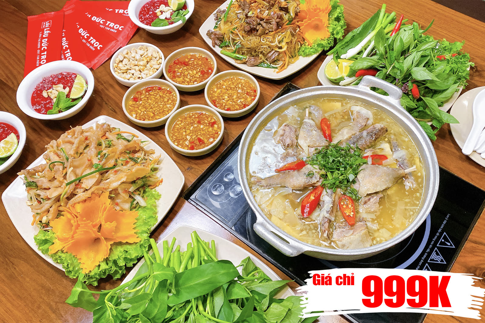 Combo Vịt Trời 05 Món Giá Chỉ 599K Tại Lẩu Đức Trọc