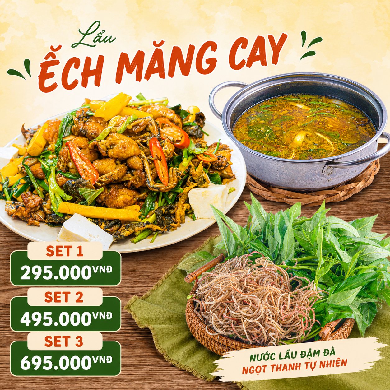 Lẩu ếch măng cay